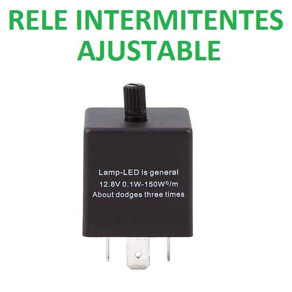 Relé intermitencia coche ajustable 12V 3 Pin ajustable RELÉ Intermitente parpadeo señal de INTERMITENTE ESPECIAL PARA LED 